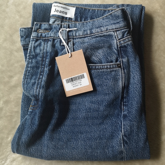 NWT Reformation jeans fawcett Sz 26 high - Picture 13 of 14